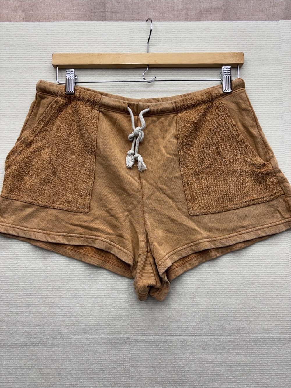Aerie | medium Women’s Casual Drawstring Terry Shorts - Tan